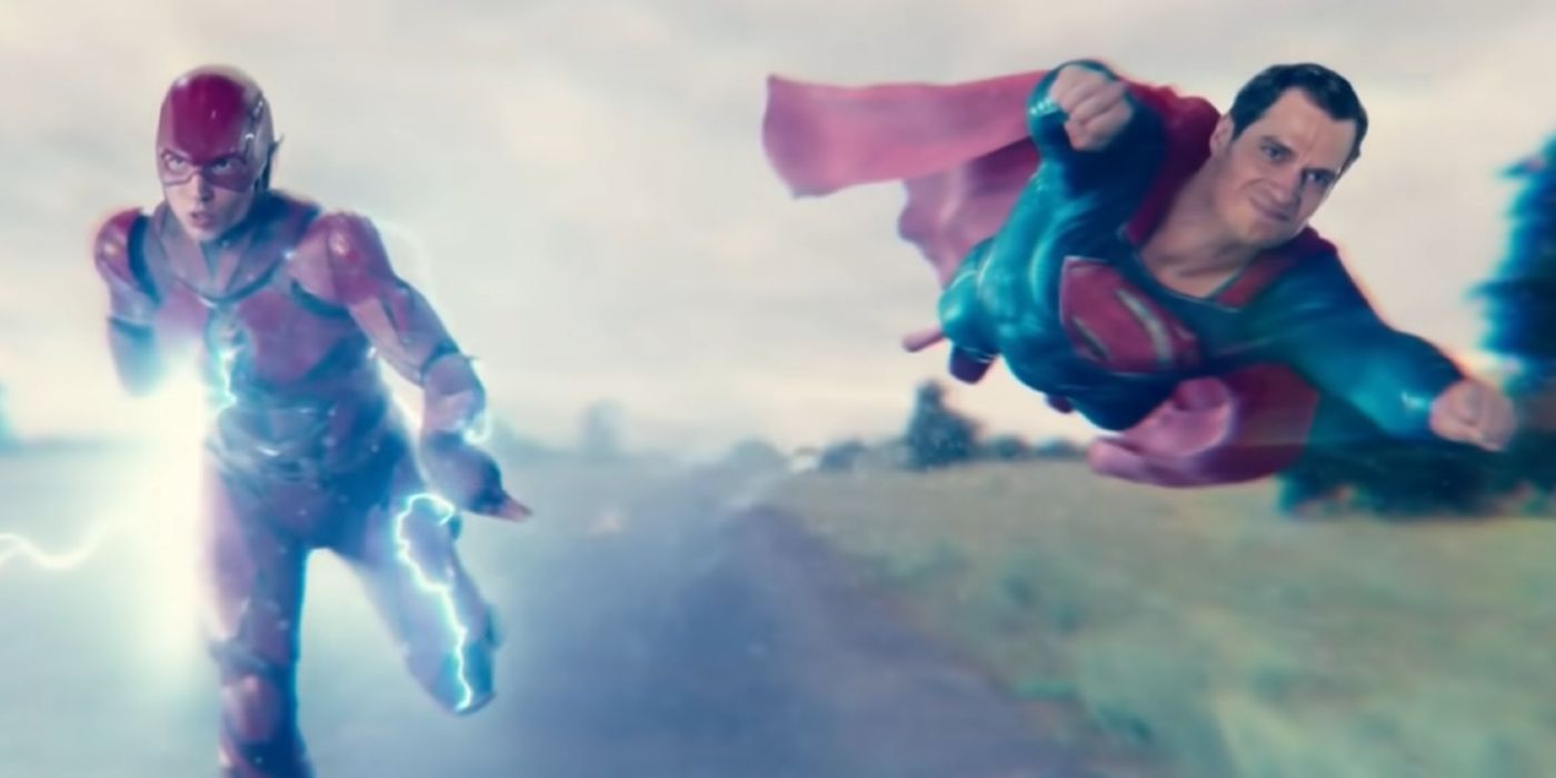 The Flash and Superman race in Justice League