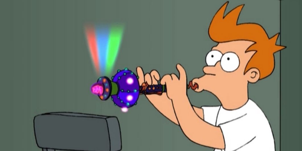 Fry plays the Holophonor in Futurama