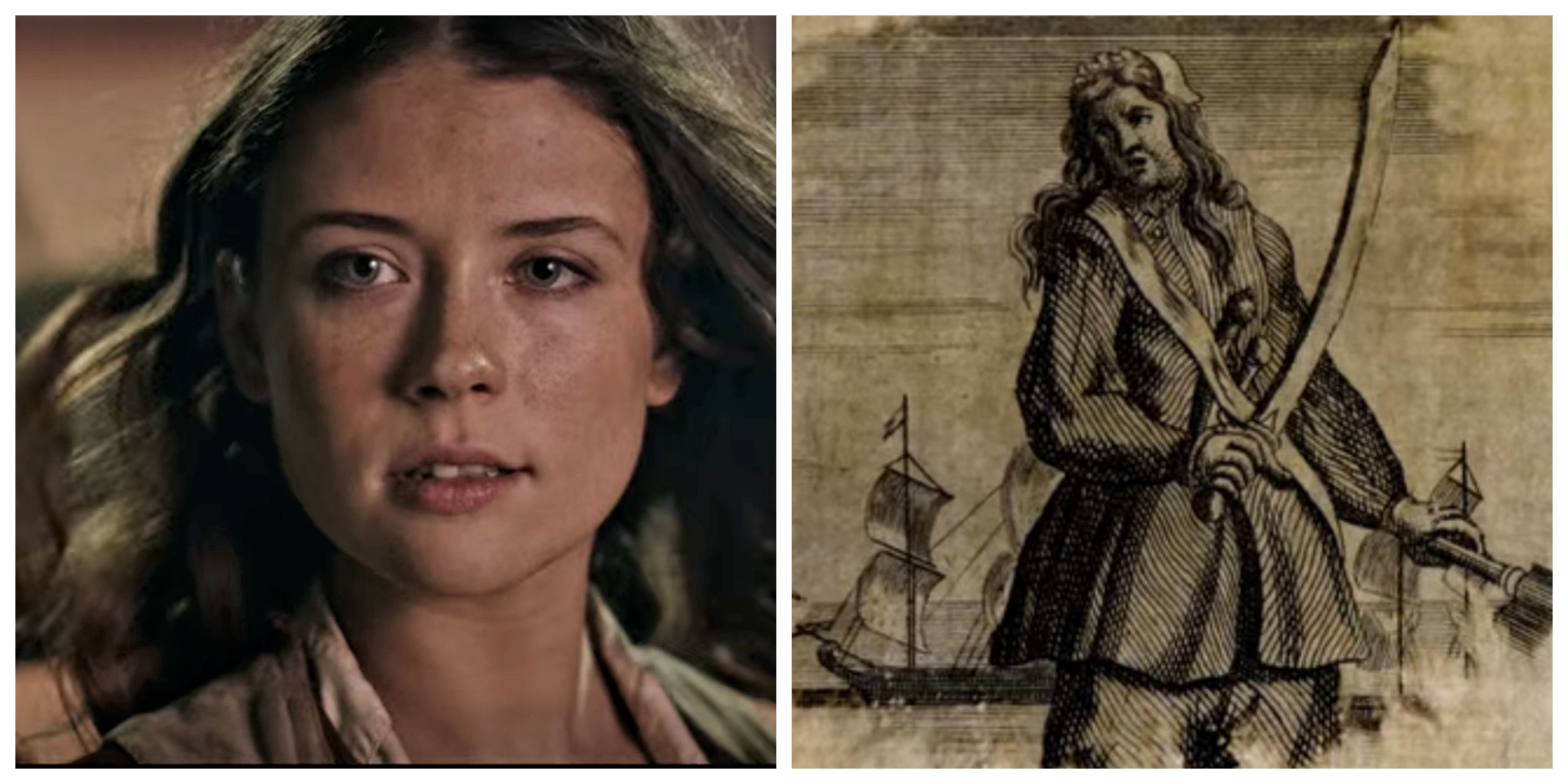 Mia Tomlinson as Anne Bonny in The Lost Pirate Kingdom on Netflix