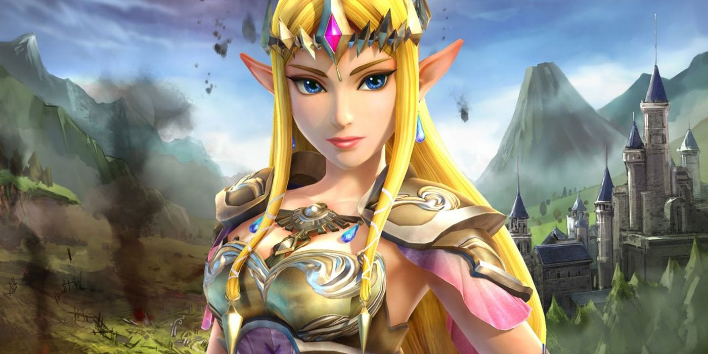 Zelda as seen in Hyrule Warriors smiling slightly and looking straight ahead.