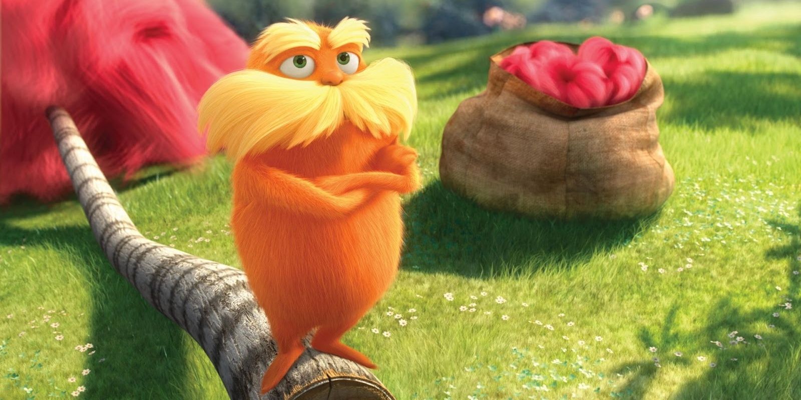 The Lorax standing on a tree in The Lorax.