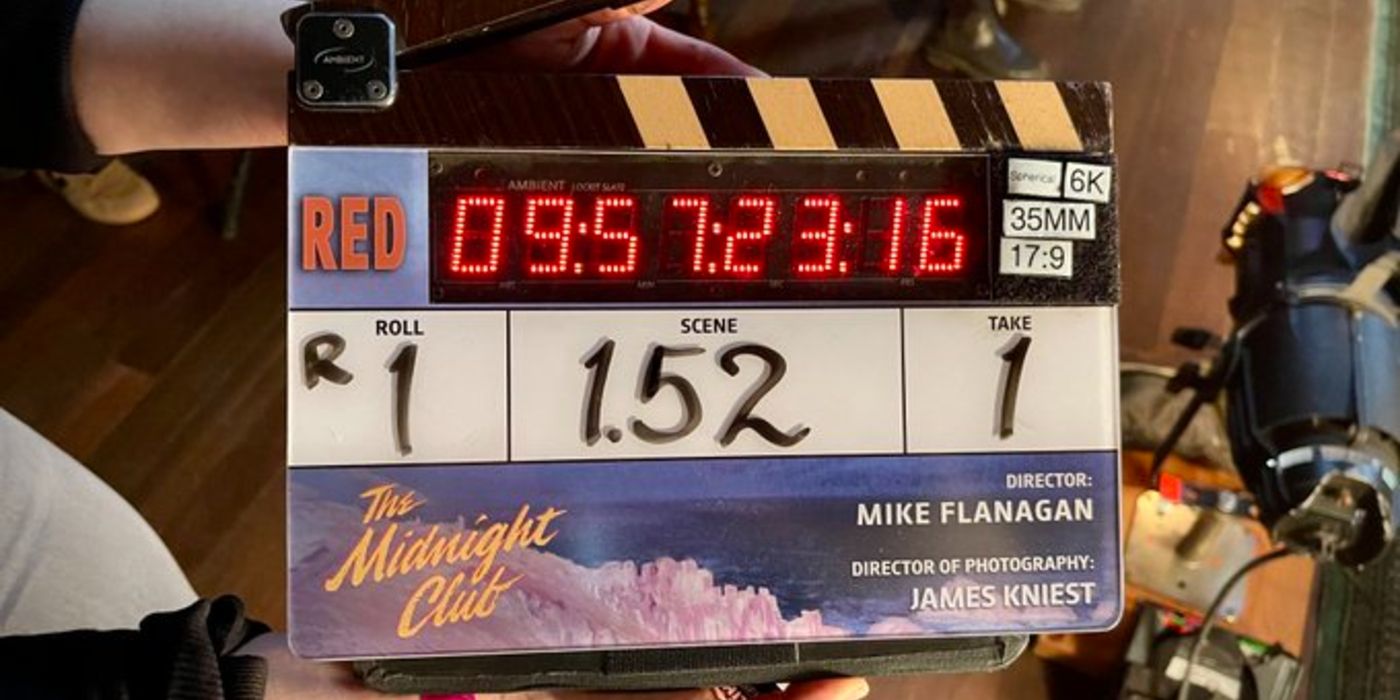 The Midnight Club clapperboard marks first day of filming