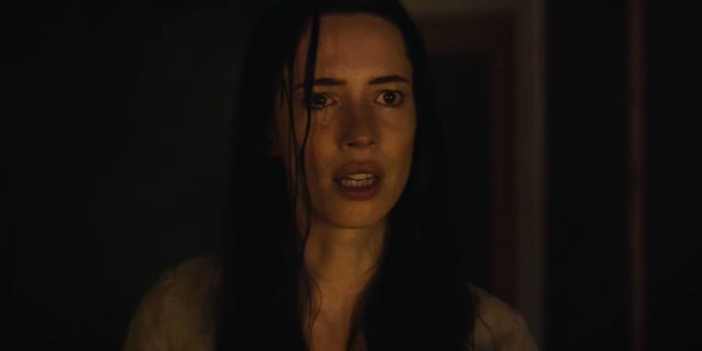 Rebecca Hall looking scared and dishellved in The Night House.