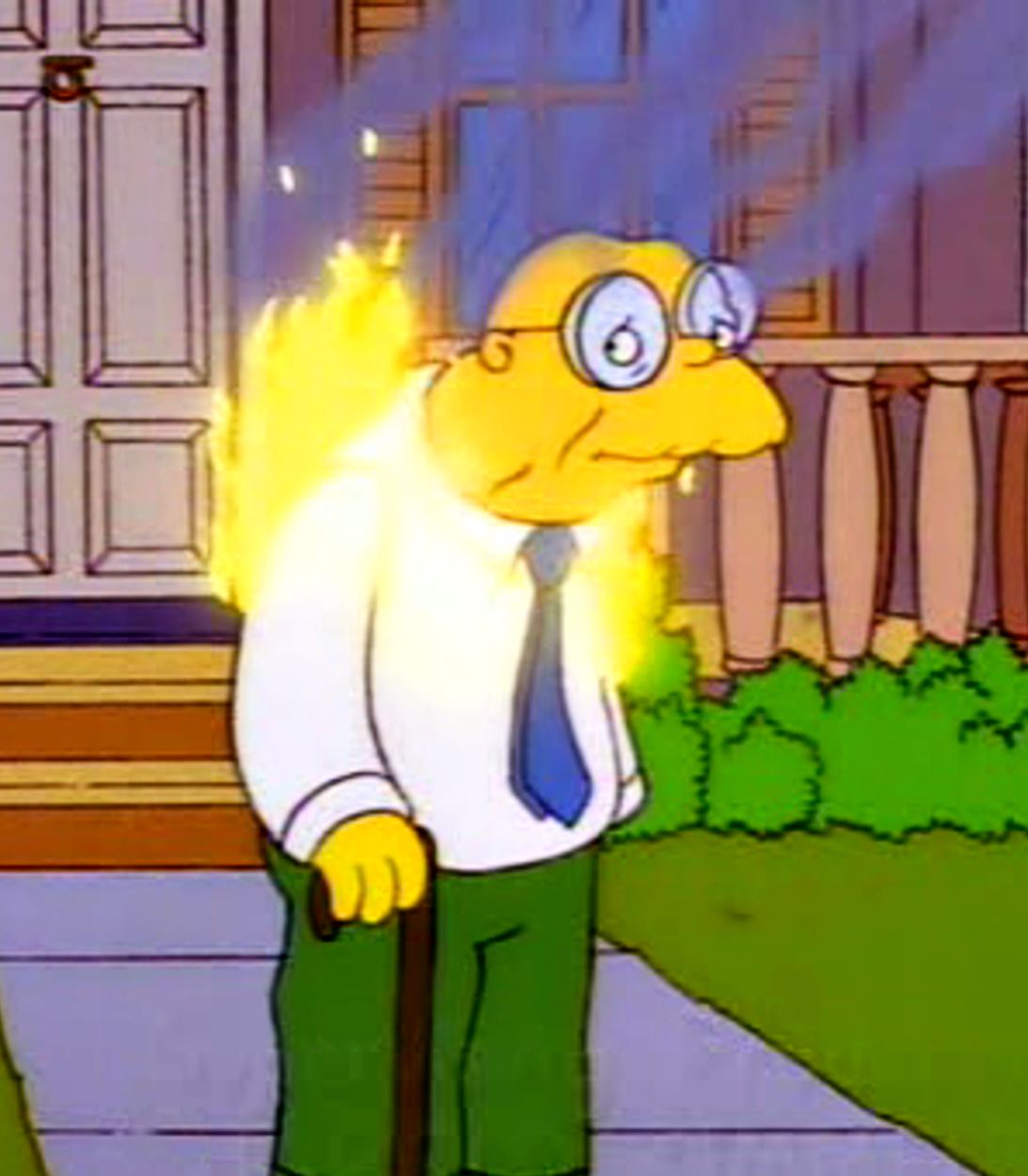 The Simpsons Hans Moleman Fire Vertical