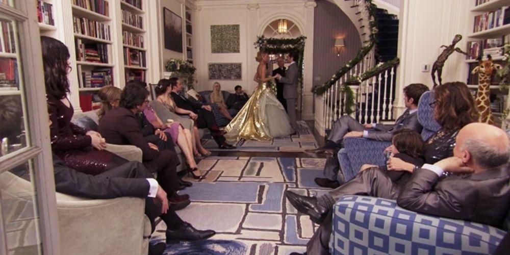 Serena and Dan's wedding inside the Waldorf-Bass townhouse