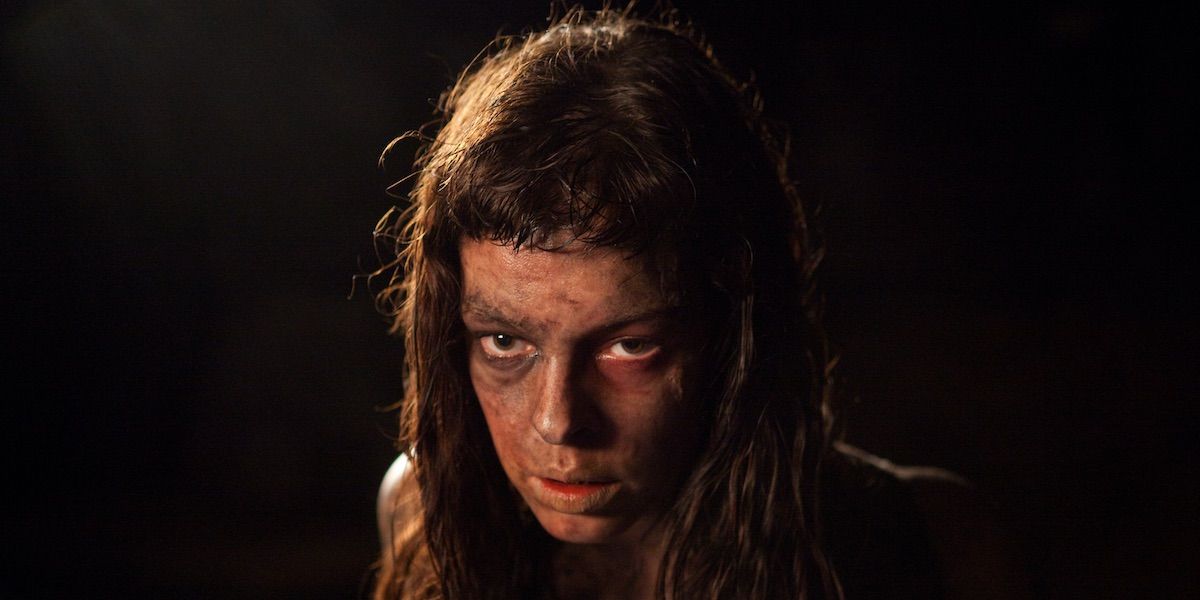 Pollyanna McIntosh as the titular character in The Woman