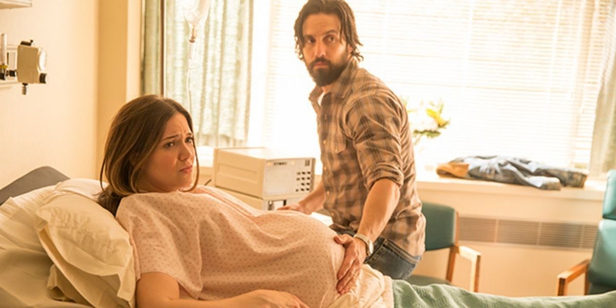 Rebecca and Jack Pearson in the hospital in This is Us