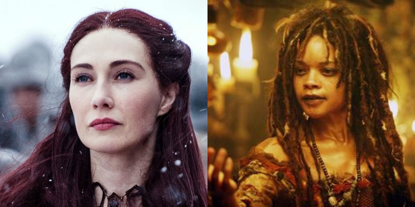 Tia Dalma from Pirates Of The Caribbean and Melisandre from Game Of Thrones