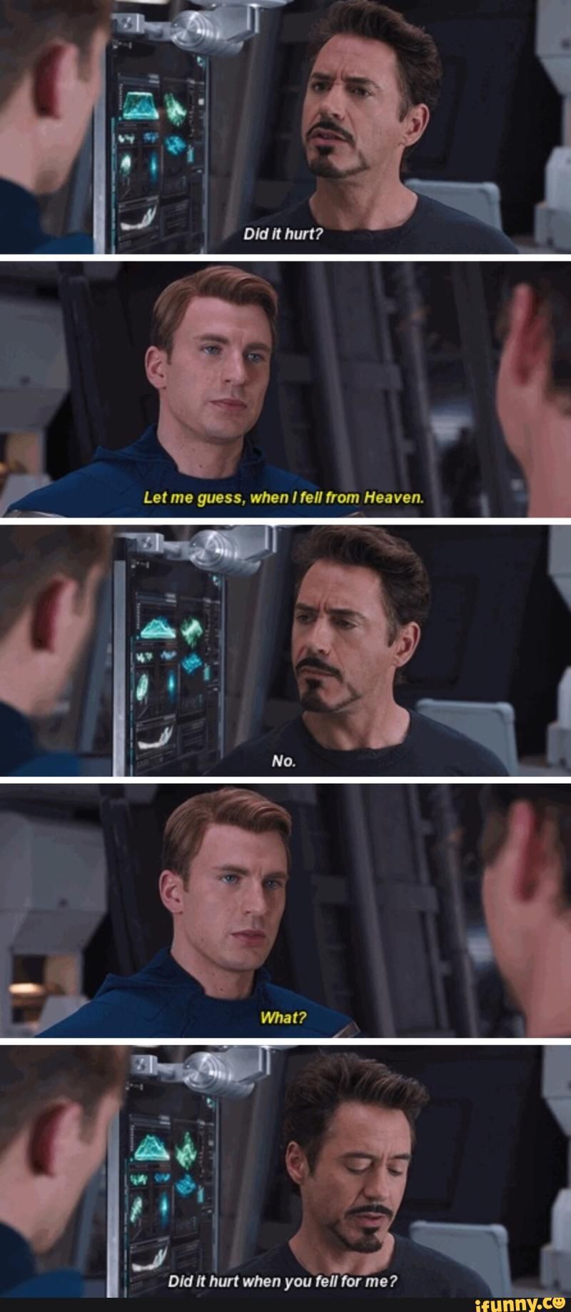 Tony Stark and Captain America meme MCU