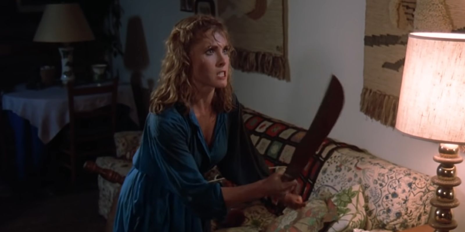 Trish Jarvis Threatening Jason Voorhees With Machete - Friday The 13th Part IV The Final Chapter