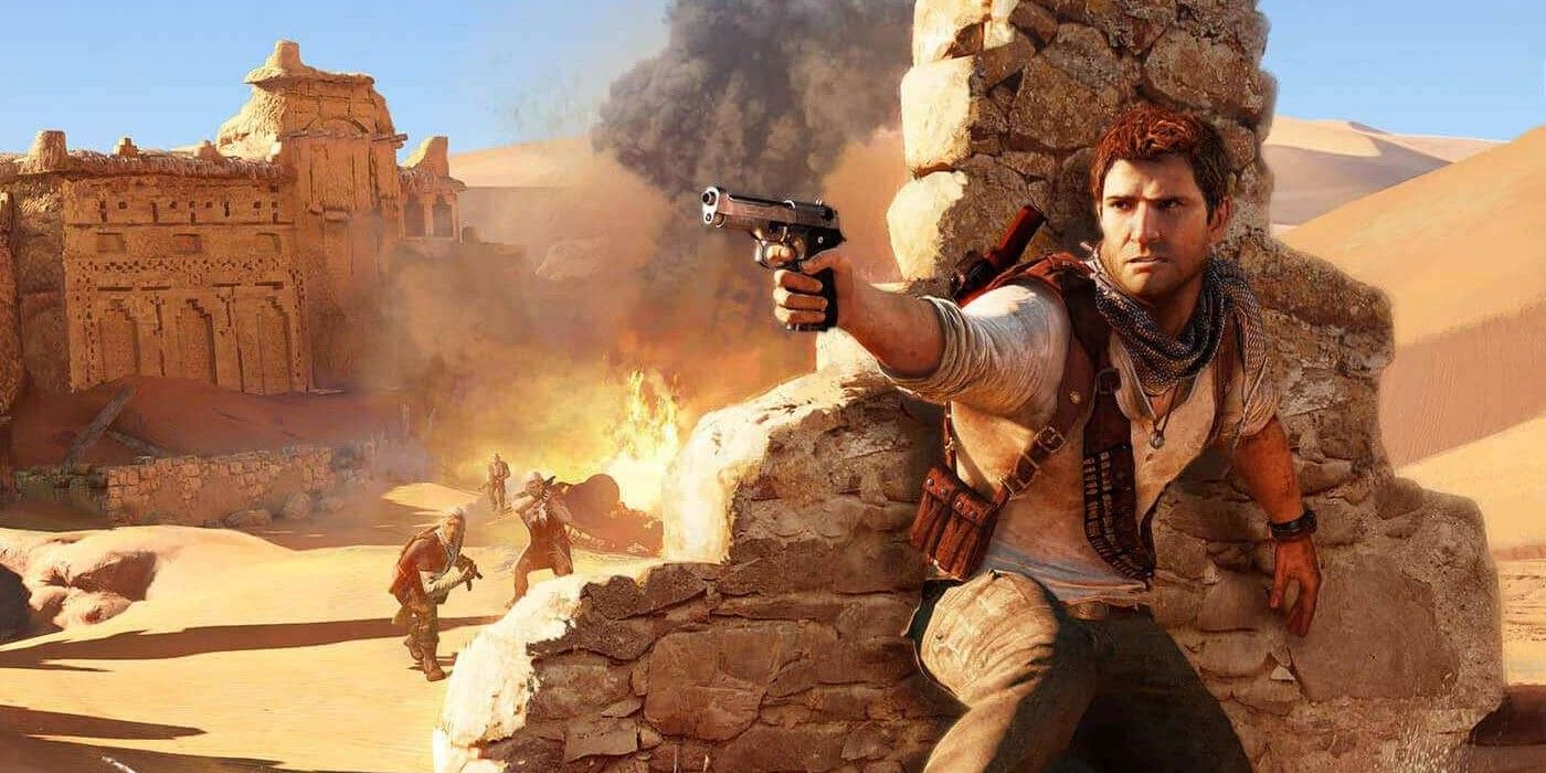 Uncharted 3 Drakes Deception Desert Fight Nathan Drake