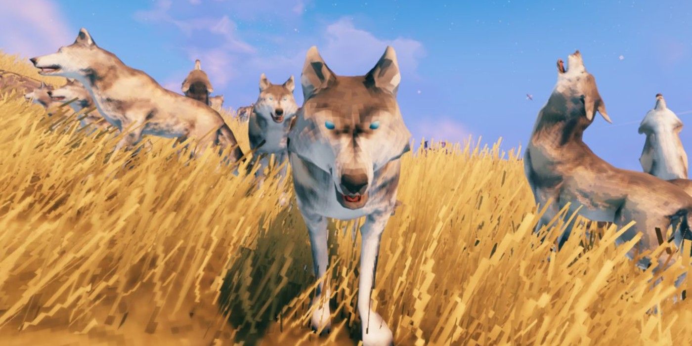 A pack of Wolves on the Plains in Valheim