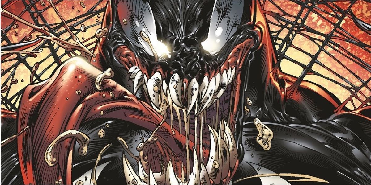 The Symbiote Venom glowers and roars 