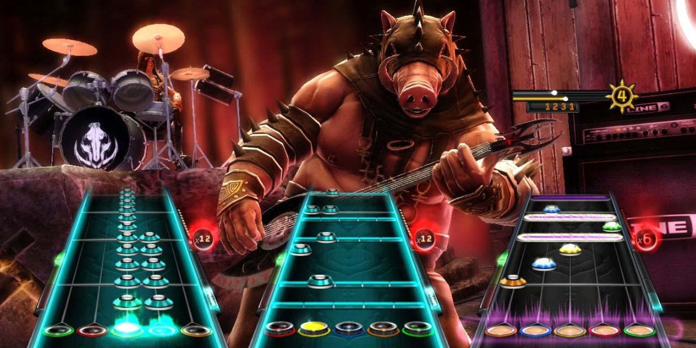 Guitar Hero, a rhythm based video game