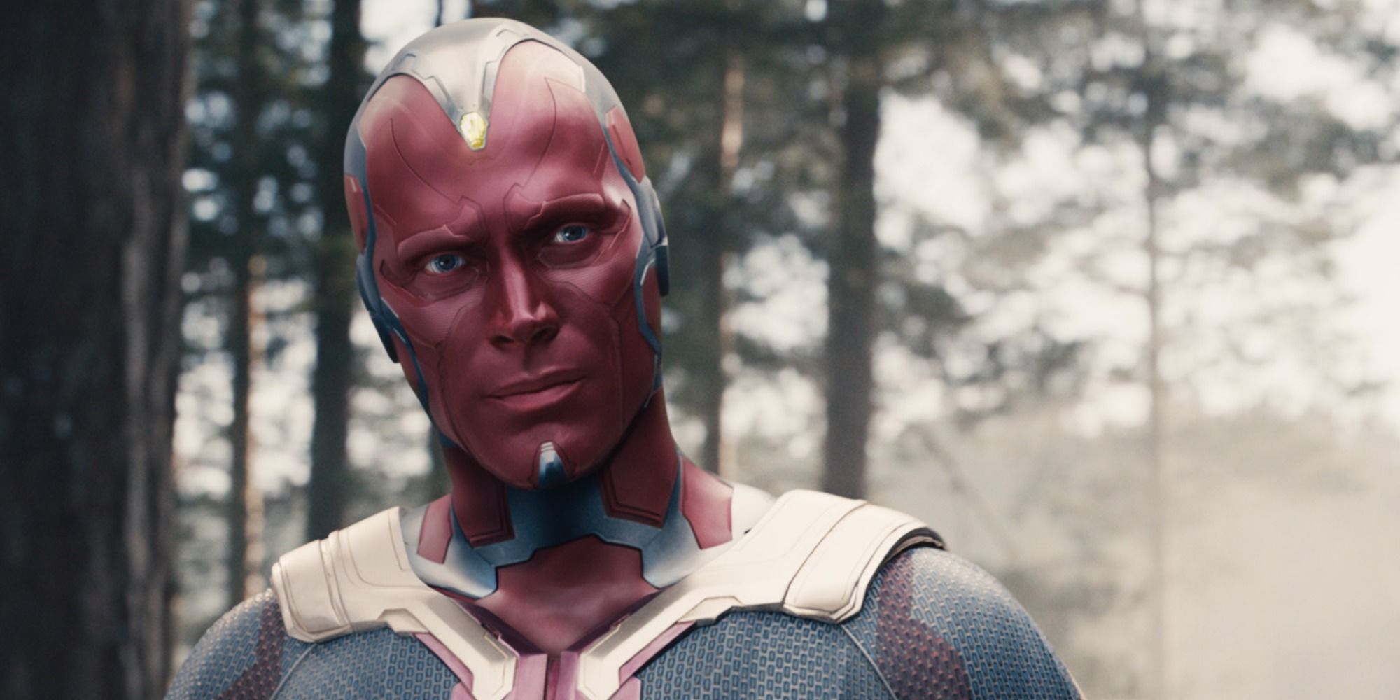 Vision Speaking With Ultron in the woods Avengers: Age Of Ultron