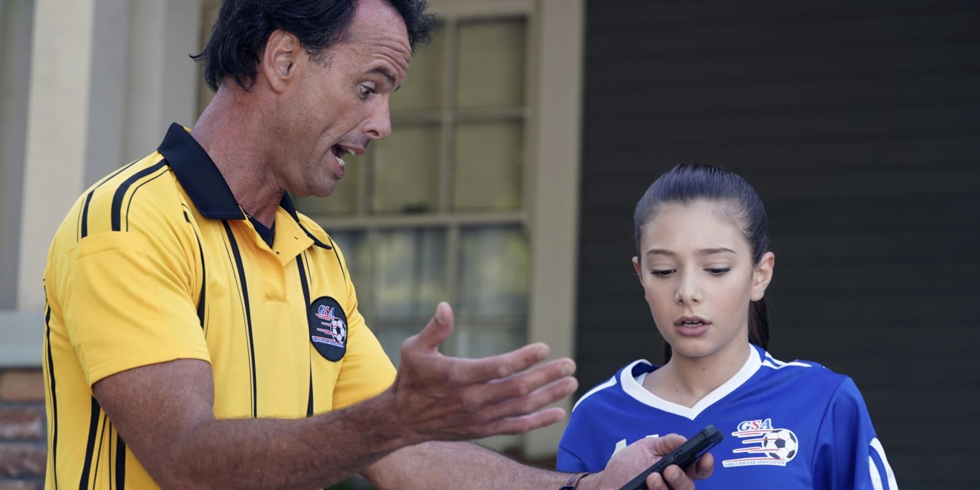 Walton Goggins and Makenzie Moss in The Unicorn