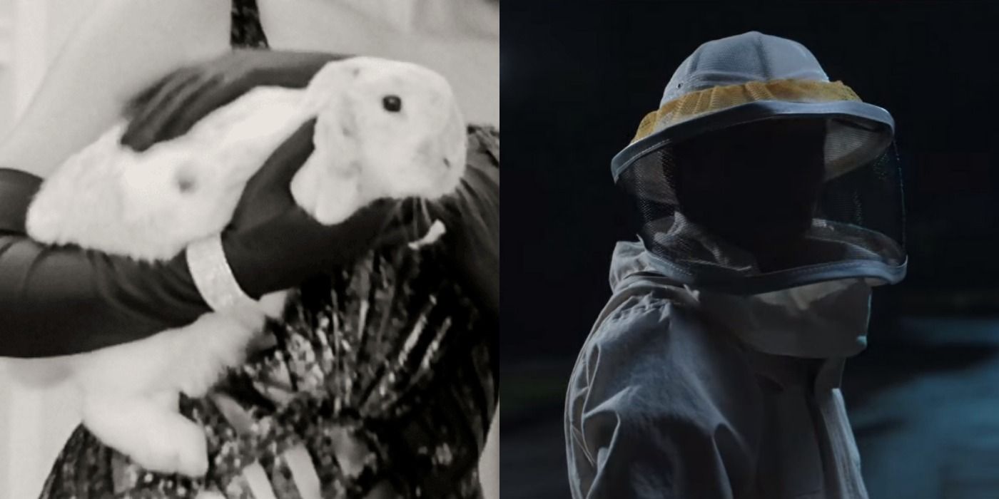 First picture is Agatha's rabbit Senor Scratchy, the second is the sinister Beekeeper