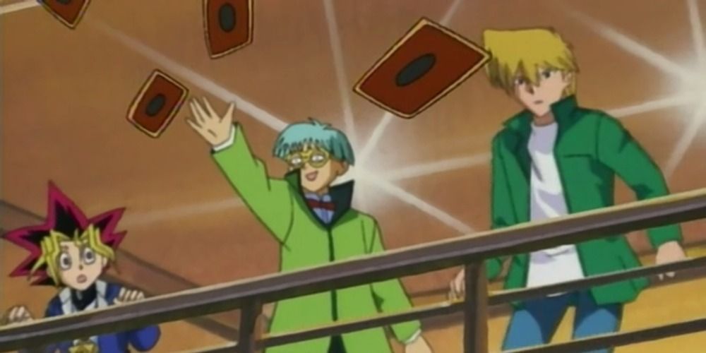 Weevil throwing Exodia off of the boat to Duelist Kingdom Yu-Gi-Oh!