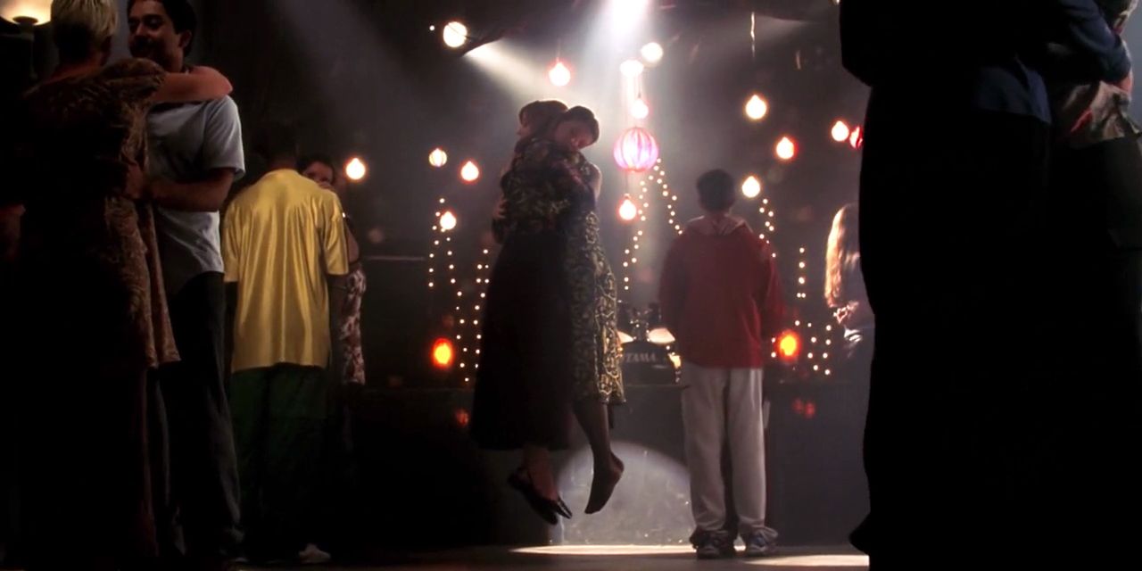 Willow and Tara floating as they dance at the end of Season 5's Family episode