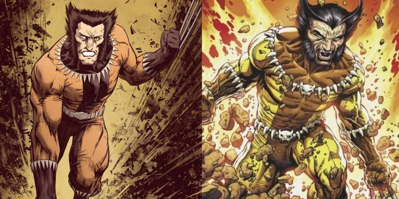 Wolverine vestindo o traje The Fang.