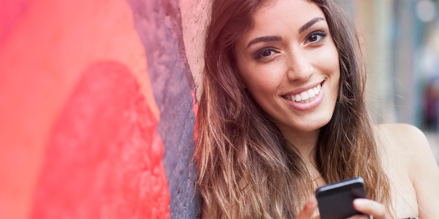 Woman using a smartphone