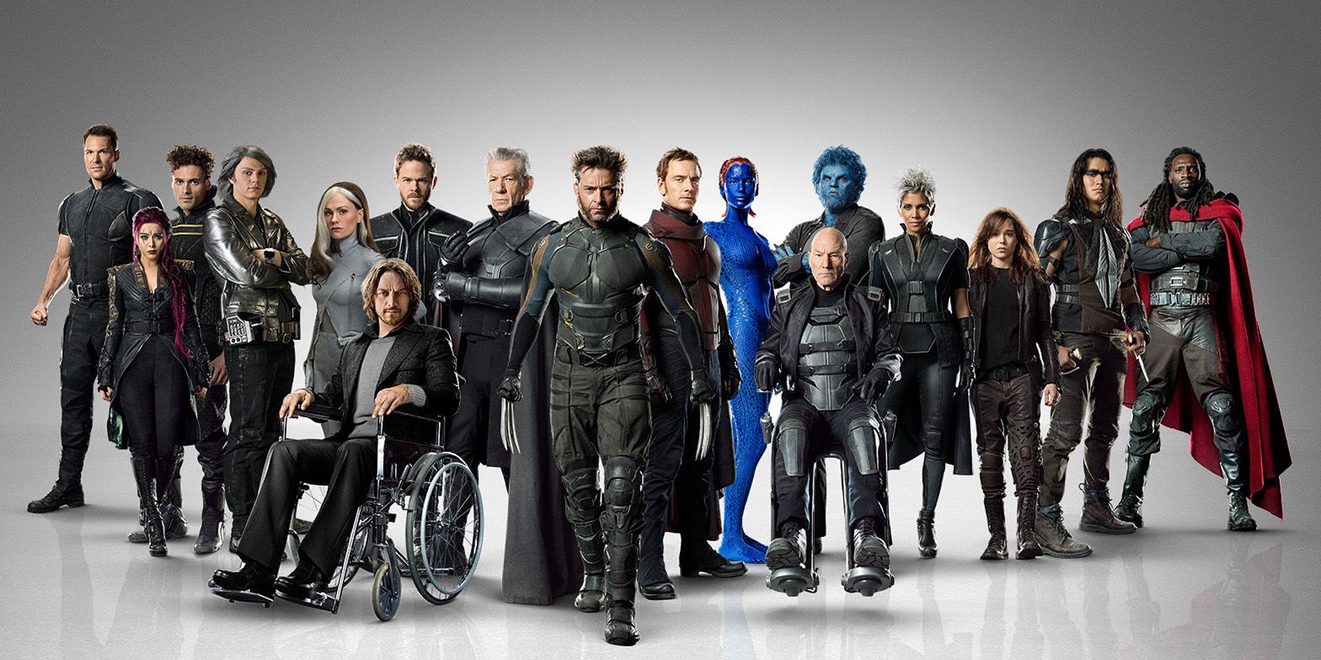 Franquia X-Men elenco completo Hugh Jackman, James McAvoy, Patrick Stewart, Jennifer Lawrence