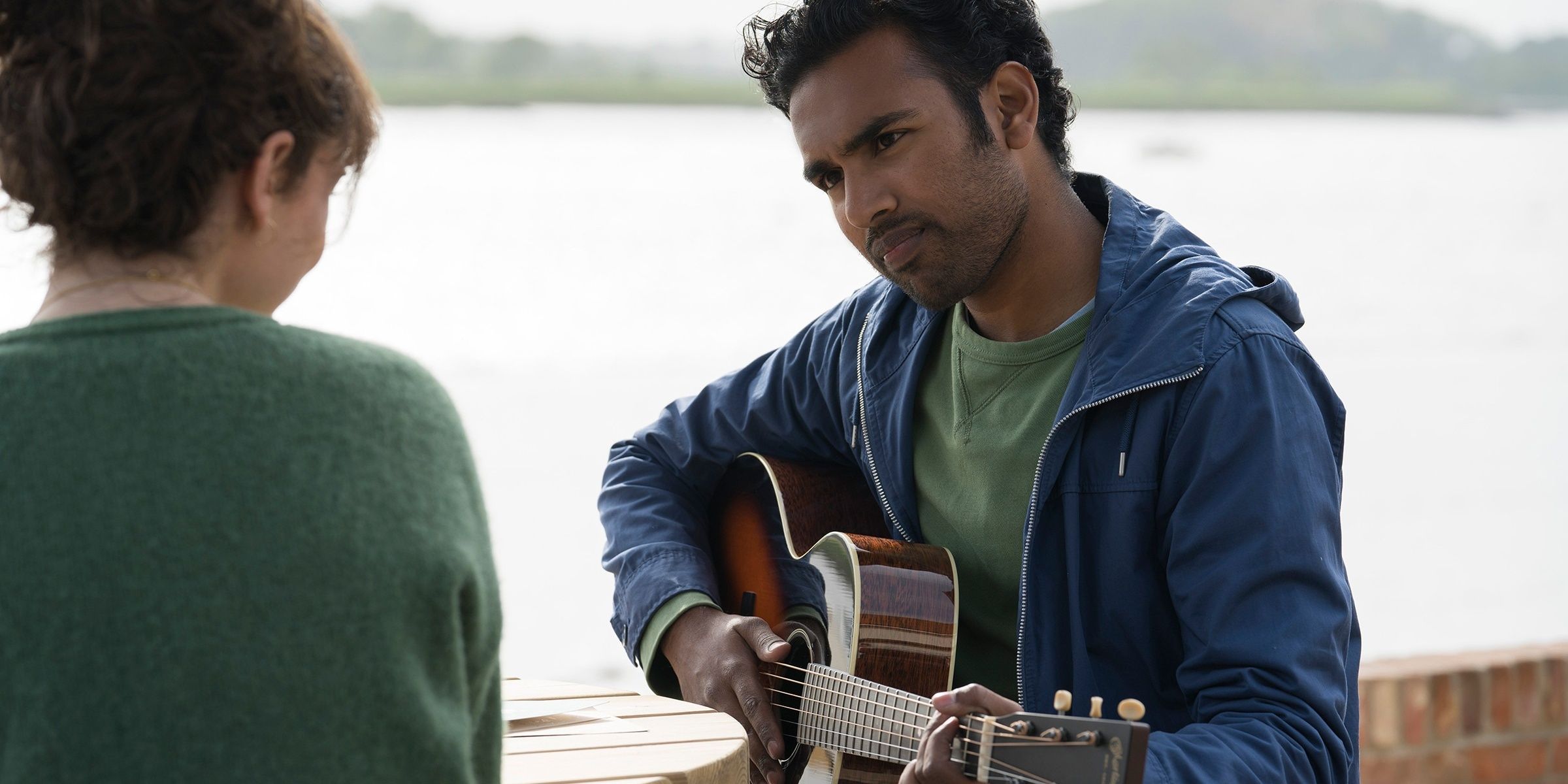 Himesh Patel plays guitar