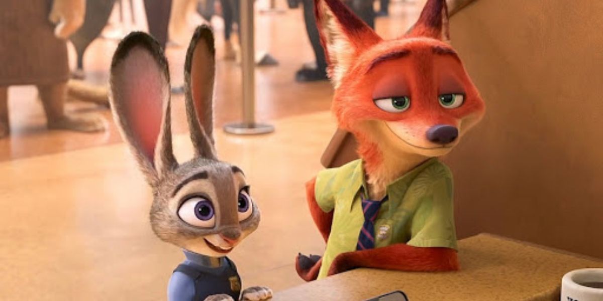 Judy and Nick at the counter at the Zootopia DMV