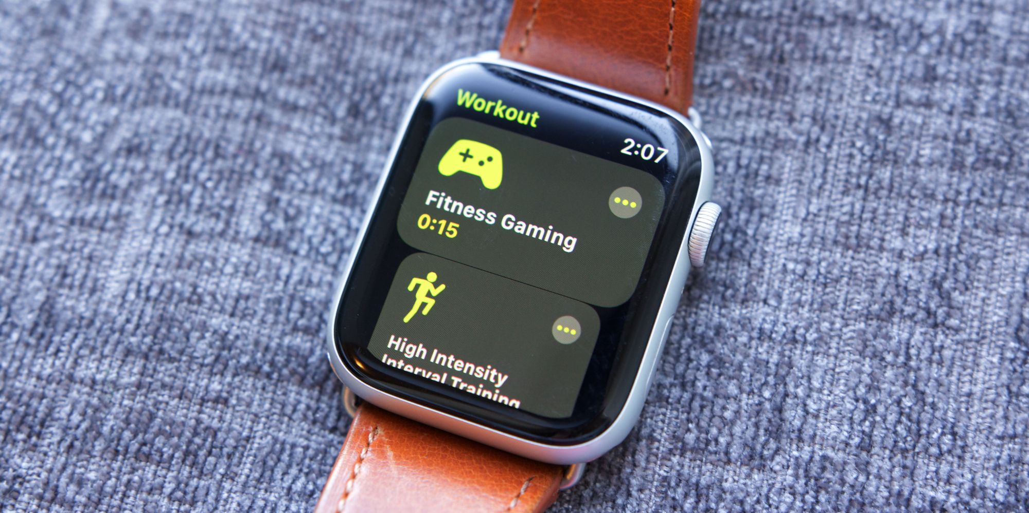 Workout screen on Apple Watch