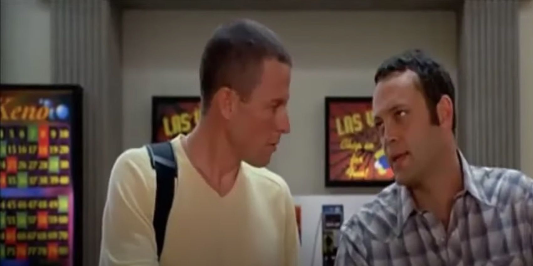 Lance Armstrong talks to Vince Vaughn in Dodgeball