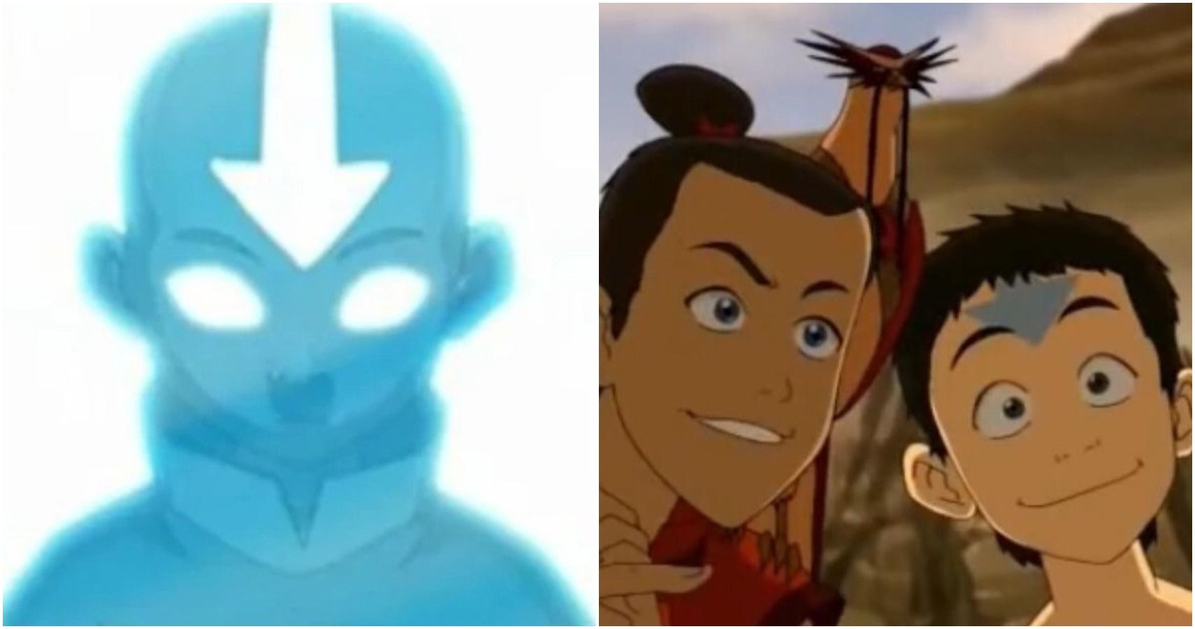 Avatar State Aang and Aang and Sokka