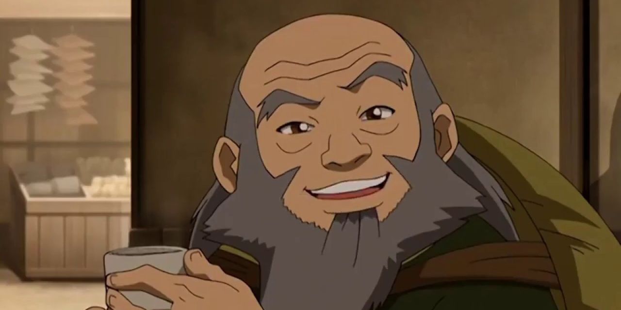 Iroh drinking tea in Avatar: The Last Airbender