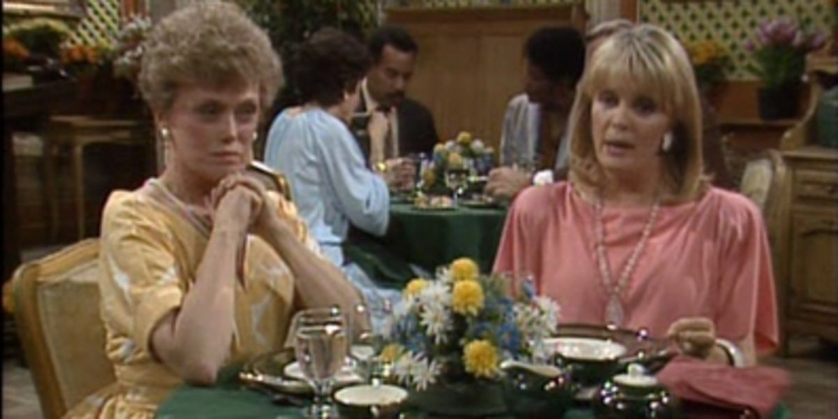 Blanche's sister Virginia at dinner before Virginia asks for Blanche's kidney