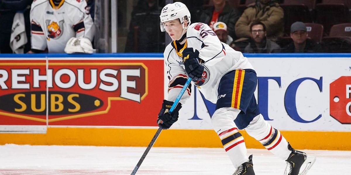 Brandt Clarke of the Barrie Colts