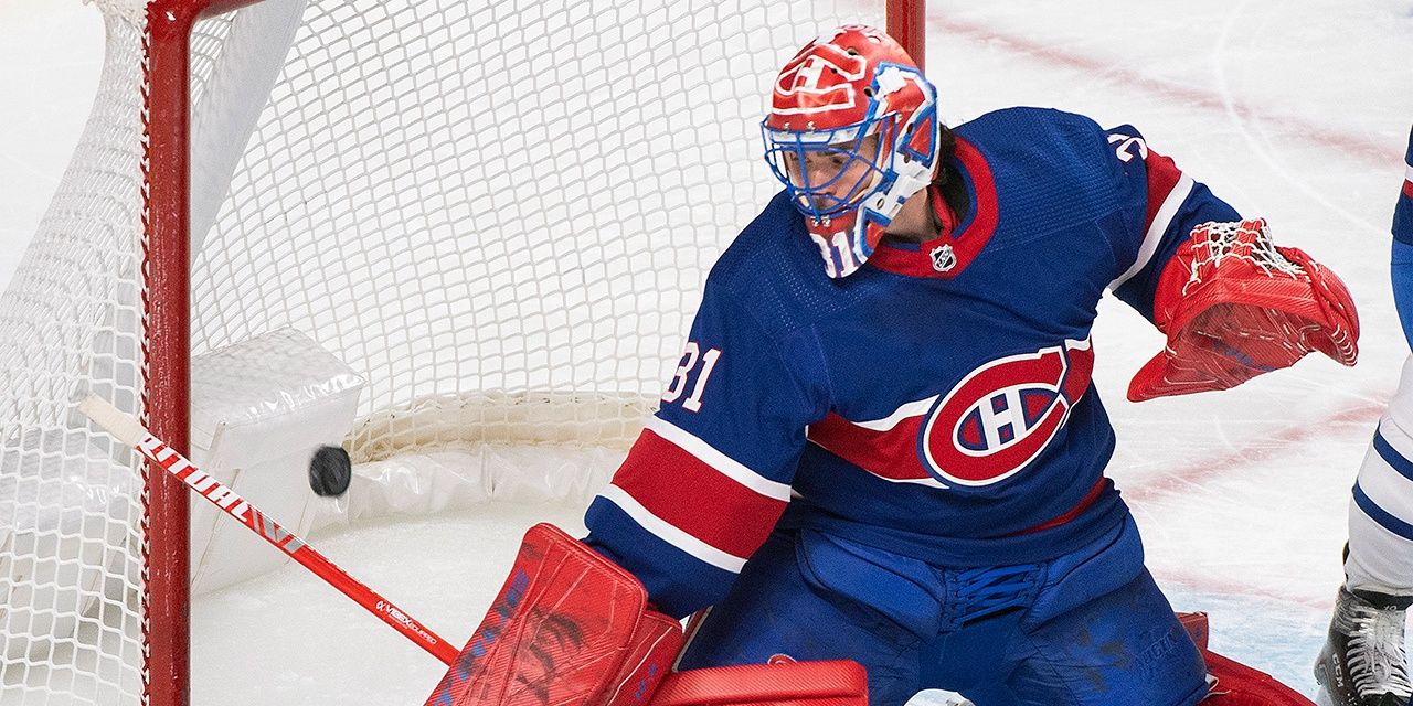 Carey Price playing for the Montreal Canadiens 