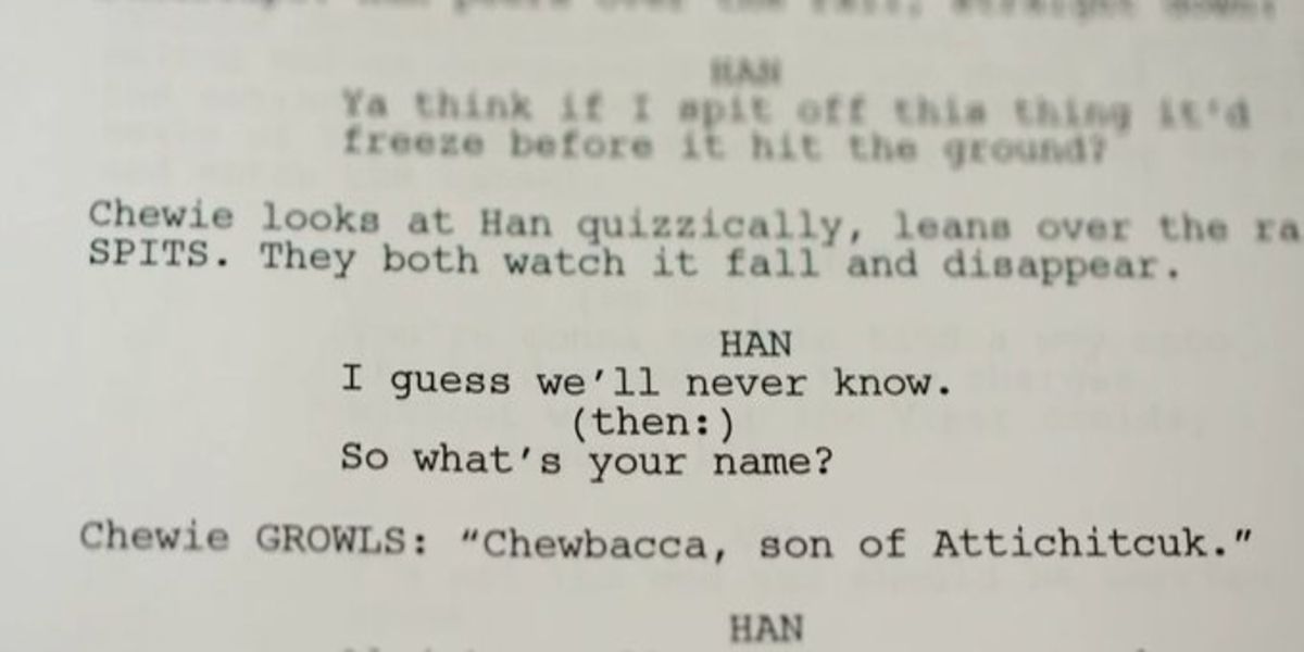 Chewbacca mentions Itchy in the Solo script