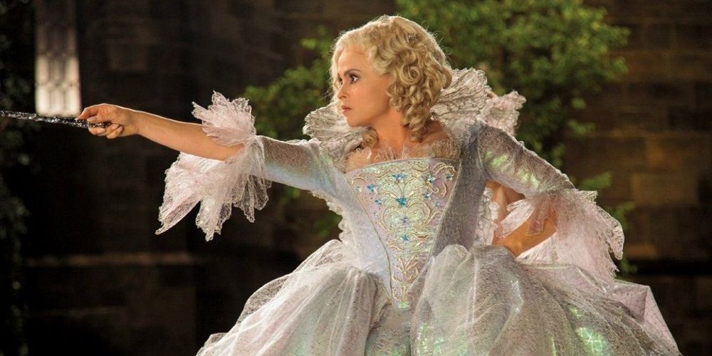 Fairy Godmother points her wand in Cinderella