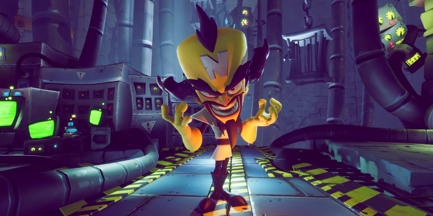 Neo Cortex laughs in Crash Bandicoot 4