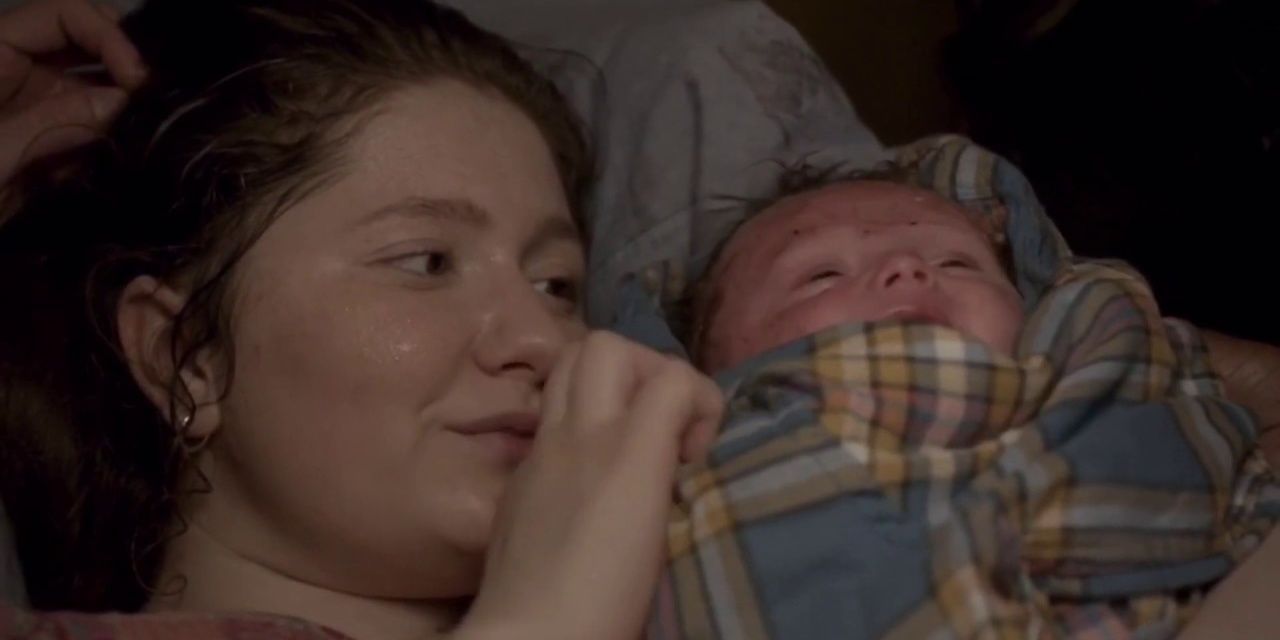 Debby and Franny laying in bed.