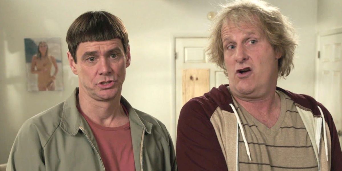 Lloyd Christmas (Jim Carrey) and Harry Dunne (Jeff Daniels) in Dumb and Dumber To.