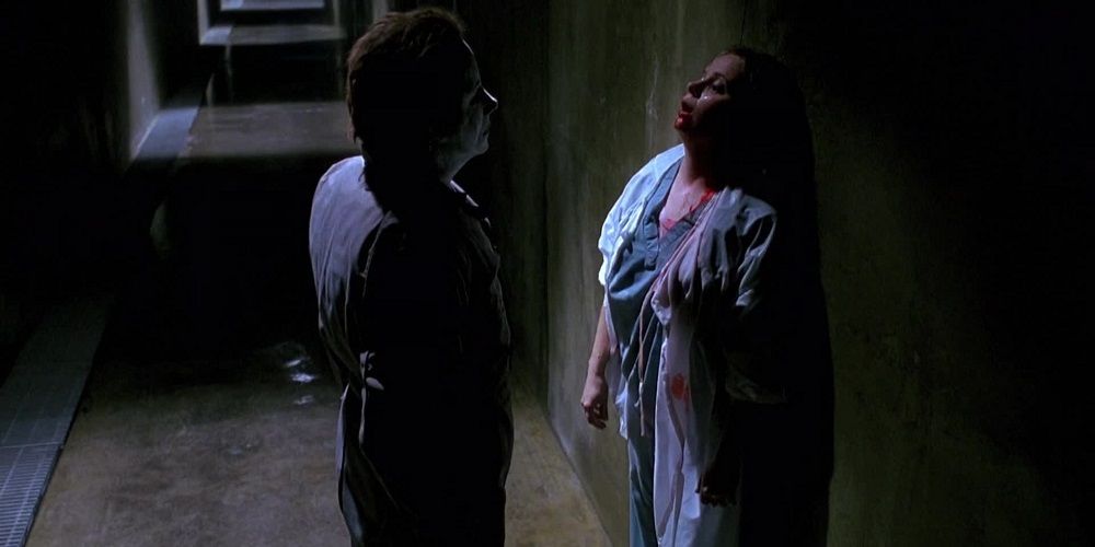 Michael impales nurse on spike in Halloween 6