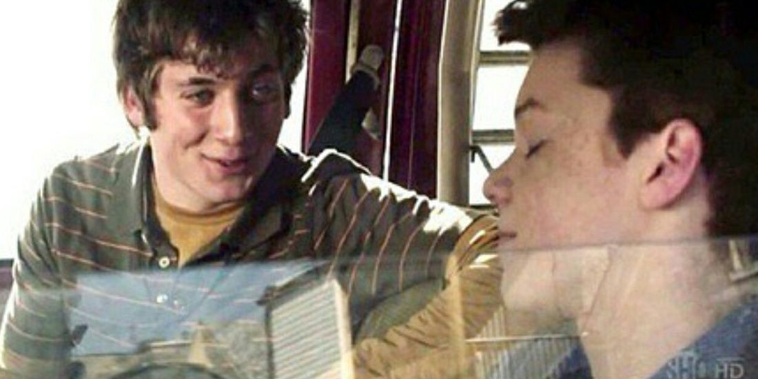 Ian comes out to Lip in the car