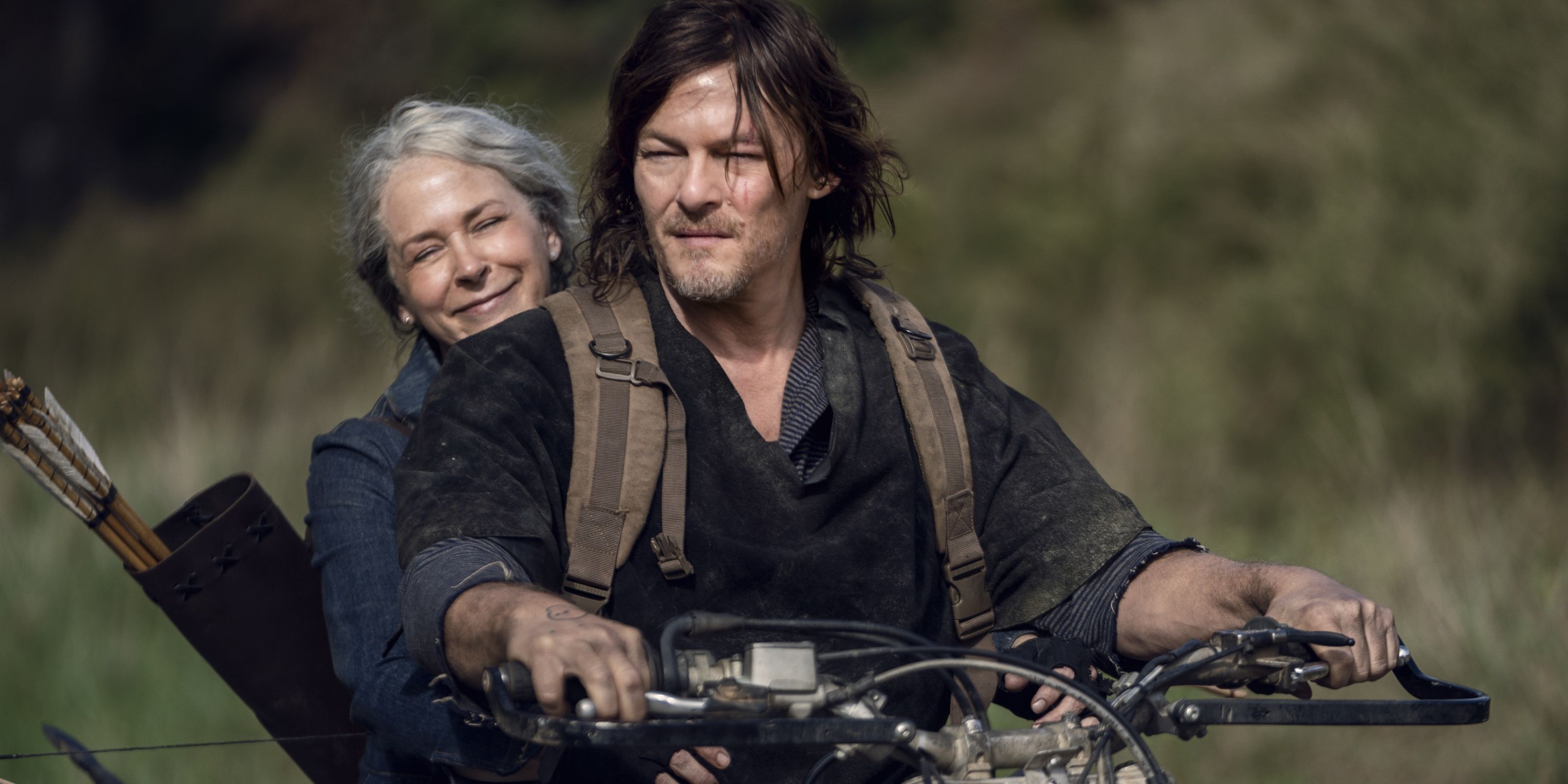 daryl and carol on motorcycle
