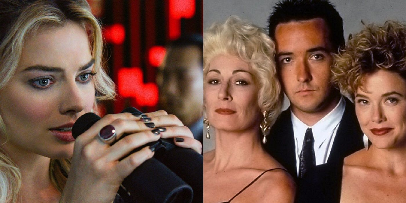 Margot Robbie in Focus and Anjelica Huston, John Cusack, and Annette Bening in The Grifters