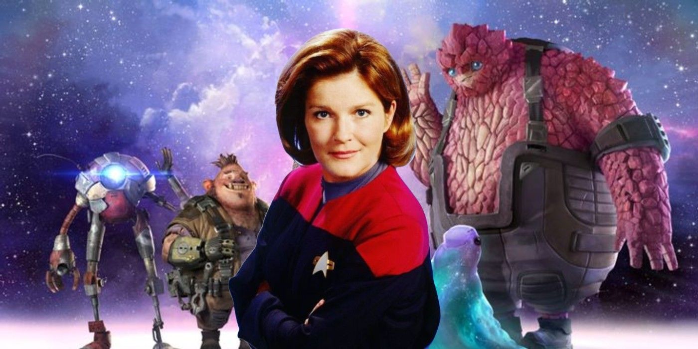 Kate Mulgrew en tant que capitaine Kathryn Janeway dans Star Trek : Prodigy