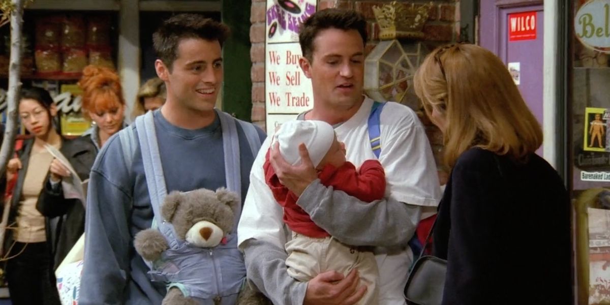 Joey and Chandler babysit Ben in season 2 of Friends