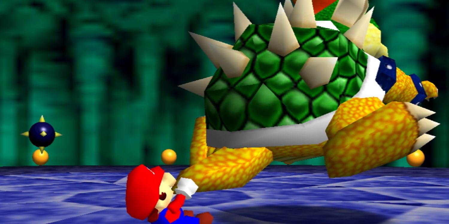 Mario throwing Bowser in Super Mario 64