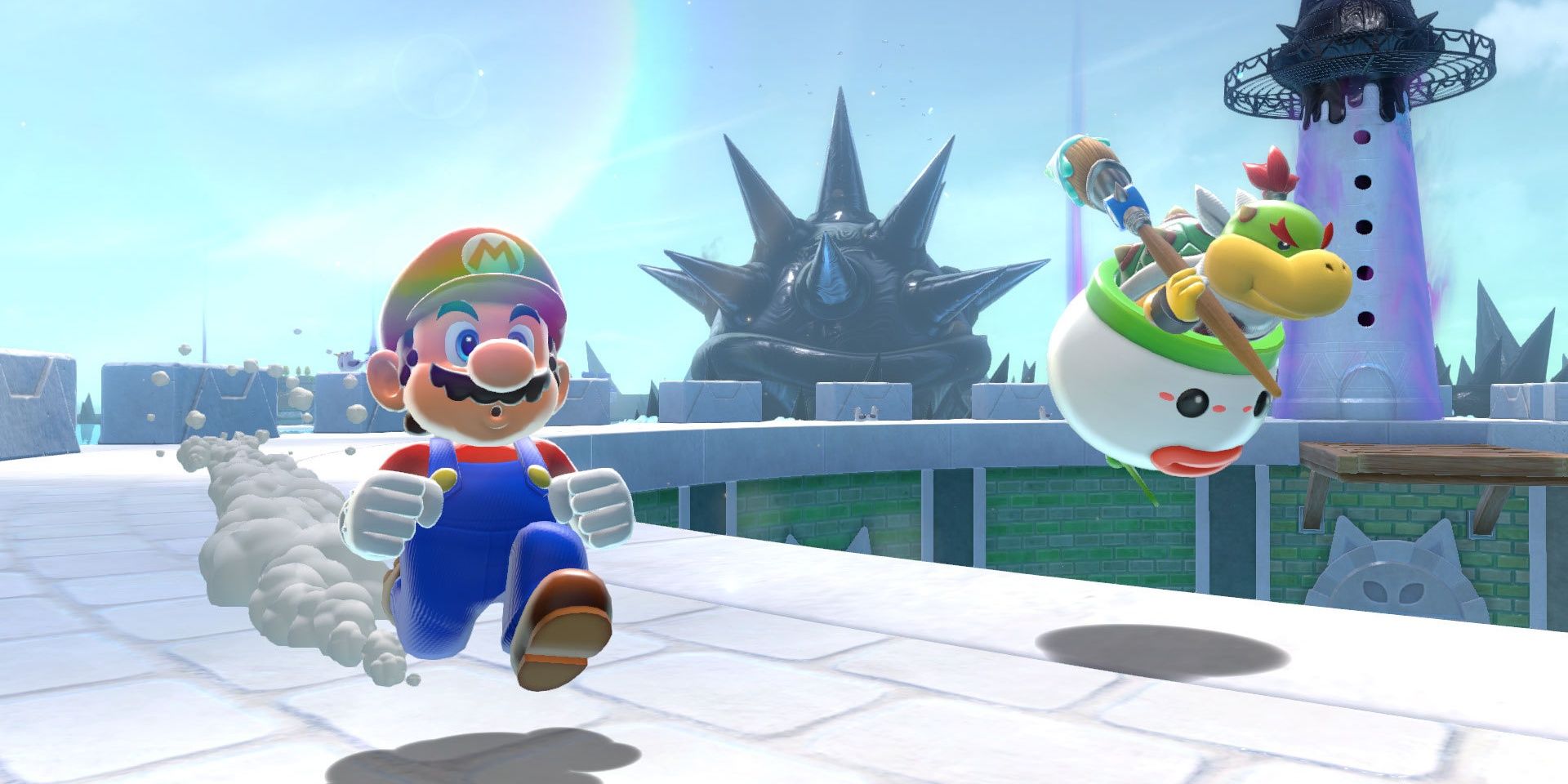 Mario and Bowser Jr. running 