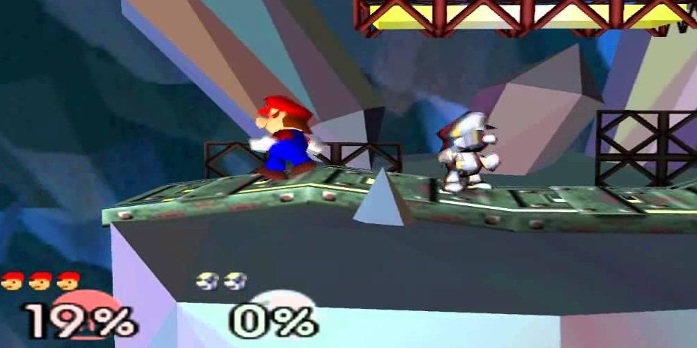 Mario vs. Metal Mario in Super Smash Bros 