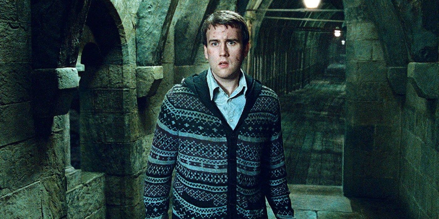 Neville Longbottom at the Battle of Hogwarts in Harry Potter and the Deathly Hallows.
